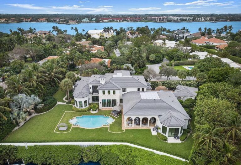 Luxurious 10,645 Square Feet Waterfront Estate with Deepwater Dock and Spectacular Views, Offered at $14.5 Million in Manalapan