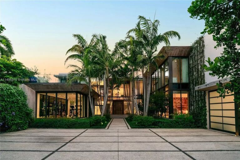 Magnificent 13,662 Square Feet Ultra-Luxe Tropical Modern Estate with Rooftop Deck and Unparalleled Amenities, Offered at $45 Million
