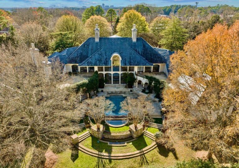 Opulent Estate on 1.8 Acres with Breathtaking Golf Course Views Offered at $10 Million in North Carolina