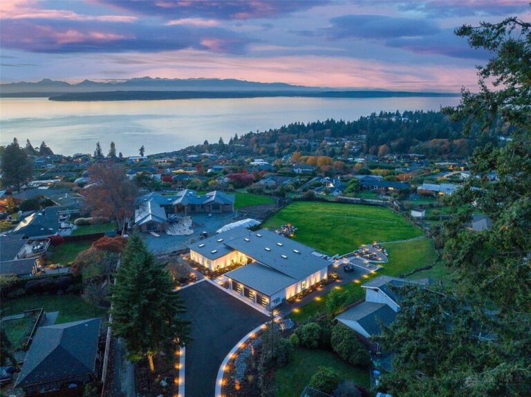 Shoreline, Washington Private Estate with Olympic Mountain Vistas Priced at 6,499,950