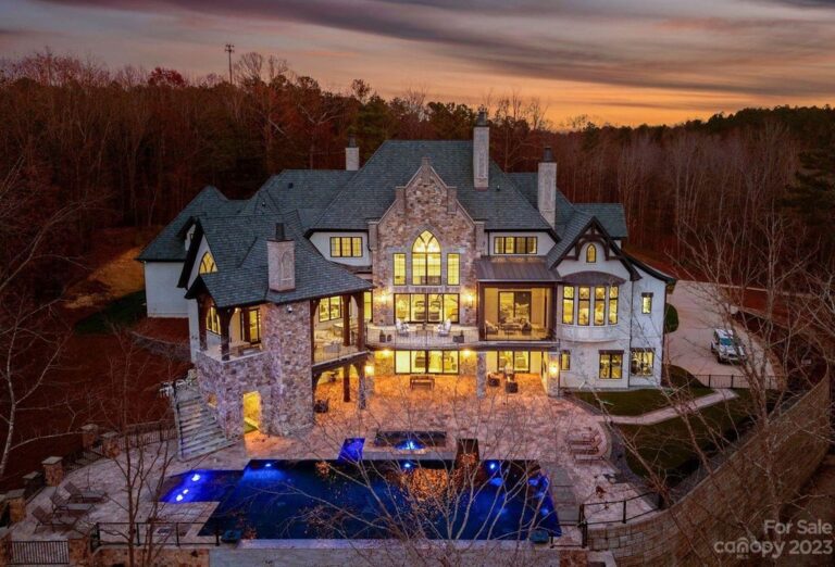 Grand Lac Chateau: A Timeless French-inspired Manor on Lake Norman back on The Market for $12,500,000