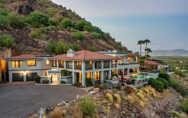 Arizona’s Finest: $7.65 Million Oasis with Unrivaled Mountain, Valley, and City Light Views