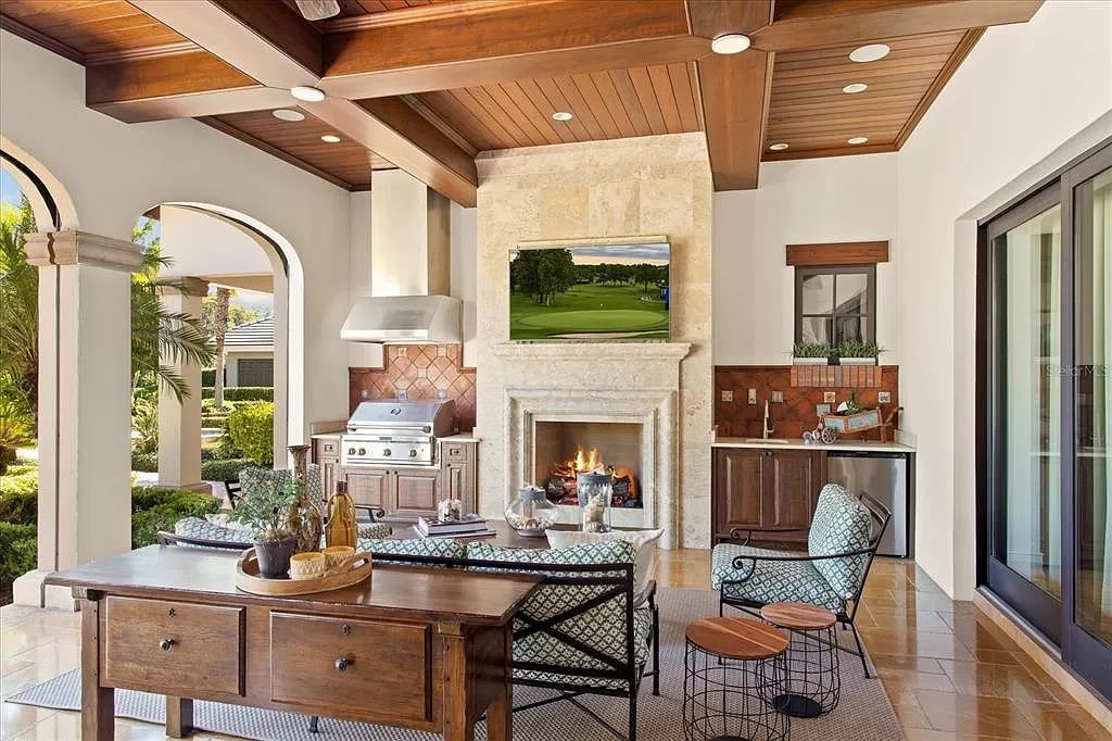 Built by Goehring & Morgan in 2009, this 8,037 square feet home on a 4-acre lot exudes elegance with detailed ceilings, opulent decor, and thoughtful design.