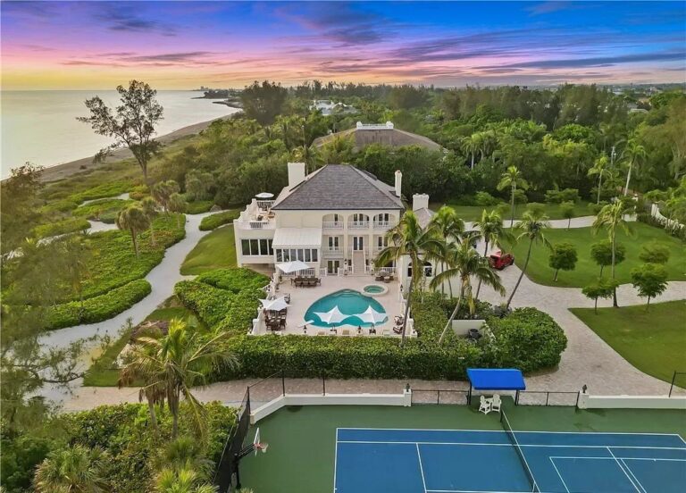 Exquisite $15 Million Beachfront Oasis in Sarasota, A Luxurious Siesta Key Escape