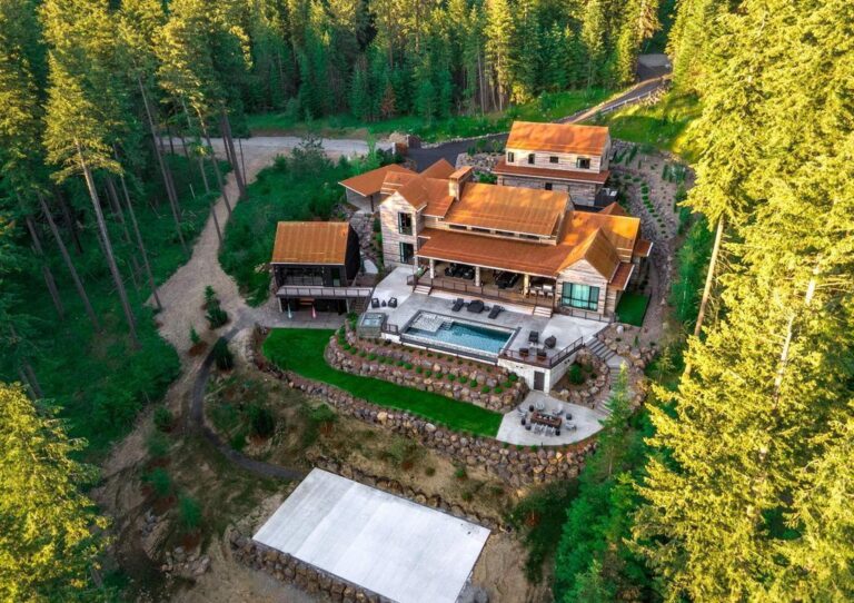 Idyllic Retreat: $19.9M Luxurious Estate in Idaho Offers Enchanting Forest Views and Unmatched Amenities