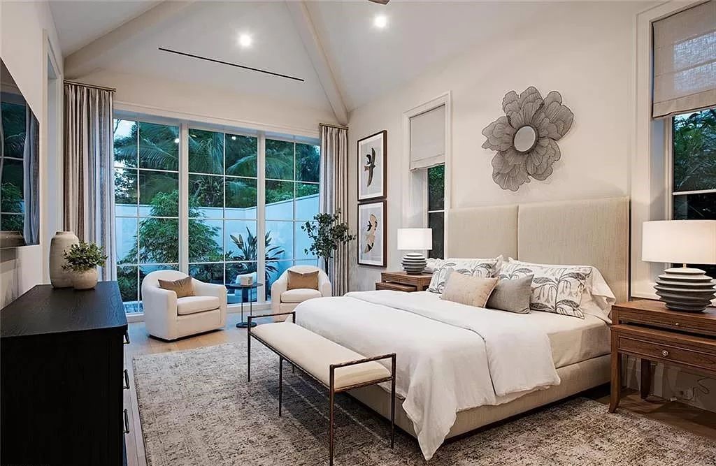 Completed in 2023 by Stofft Cooney Architecture and Equinox Construction Group, this Southern exposure home, just two blocks from the beach, exudes coastal elegance.