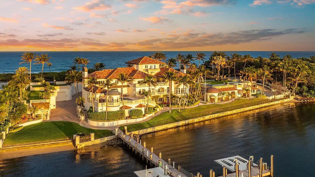 Discover an unparalleled opportunity in South Florida with this magnificent estate boasting nearly 4 acres of prime coastline, featuring 350 feet of direct Intracoastal waterfrontage and an additional 350 feet of direct oceanfrontage.