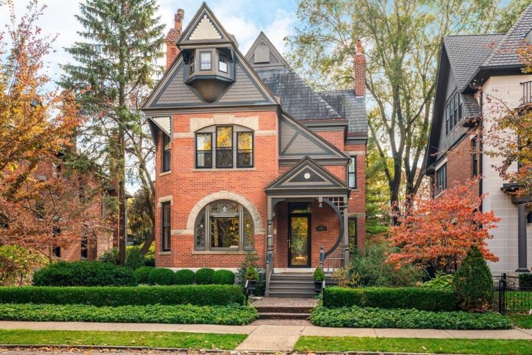 Unique Three-Story Brick Home with Pond View in Schiller Park, Ohio Listed at $2.2 Million