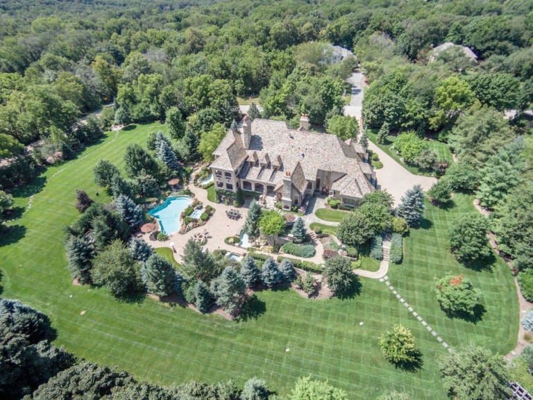English Manor Estate: Premier 2-Acre Lot with Luxurious Landscaping in Illinois Asking $2.7 Million