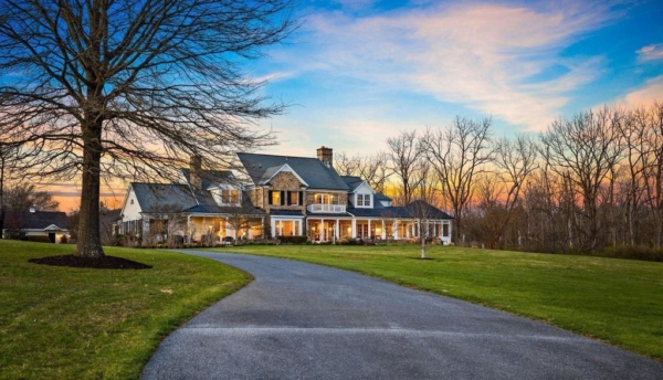 Immaculate Stone Colonial on 15.68 Acres in Maryland, Boasting Stunning Views Priced at $3.6 Million