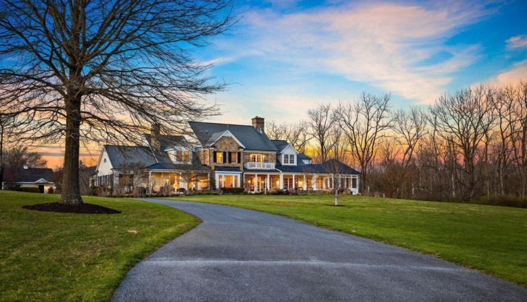 Immaculate Stone Colonial on 15.68 Acres in Maryland, Boasting Stunning Views Priced at $3.6 Million