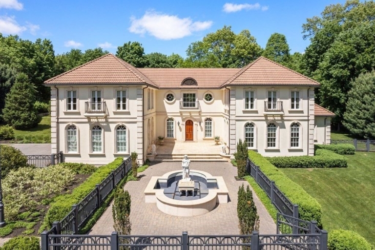 Roman-inspired Villa in Westwood, Massachusetts: Offering the Finest Tastes of Italy for $3.985 Million