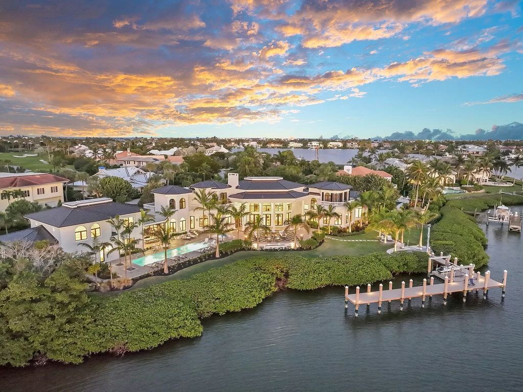 Experience unparalleled waterfront luxury at 6440 SE Harbor Cir, Stuart, FL 34996, where this architectural masterpiece stands as a testament to refined living. With 270 feet of coastline in Sailfish Point, this private island retreat offers easy ocean access via a new 800 sq ft deep water dock, inviting you to embrace a lifestyle of aquatic adventures and breathtaking sunsets.