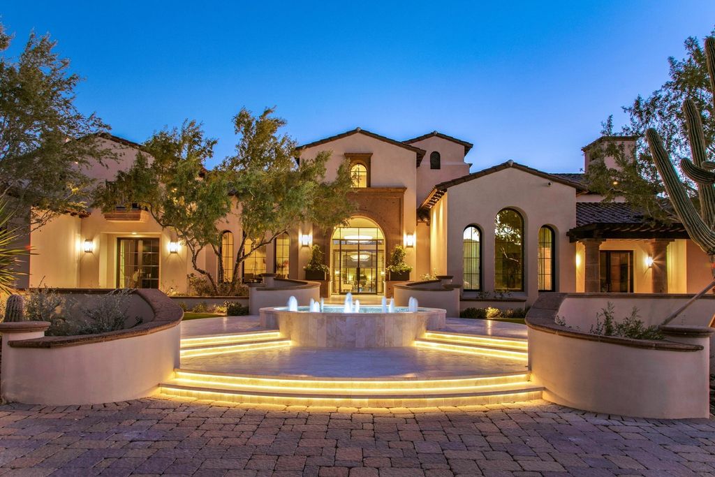 Immerse yourself in the epitome of luxury living with this exceptional estate nestled in Silverleaf's Upper Canyon. Boasting stunning mountain and city vistas, this rare near-level 2.15-acre lot offers expansive grounds with meticulously manicured gardens, perfect for outdoor entertaining. 10927 E Windgate Pass Drive 1519 Home in Scottsdale, Arizona.