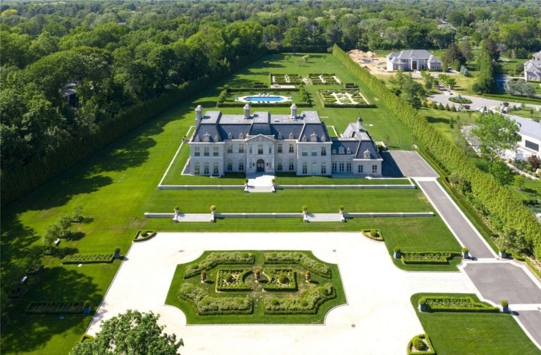 Maison des Jardins: An Extravagant Versailles-Inspired Limestone Estate in New York Available for $45 Million