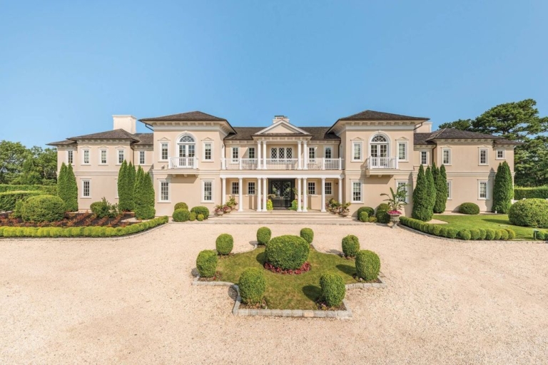 Oceanfront Opulence: A Spectacular Palladian Estate Overlooking Peconic Bay Offered at $7.9 Million