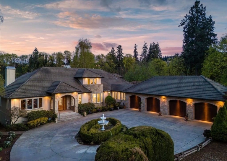Riverside Opulence: Exquisite French-Country Estate on the Tualatin River, Oregon Offered at $2.7 Million