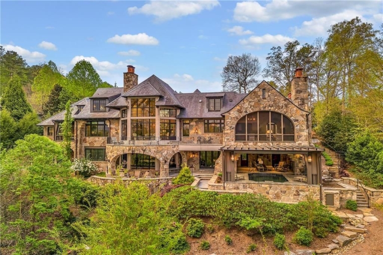 Serene Luxury: Stone Vista Manor on Lake Keowee, South Carolina, Offered at $7.499 Million