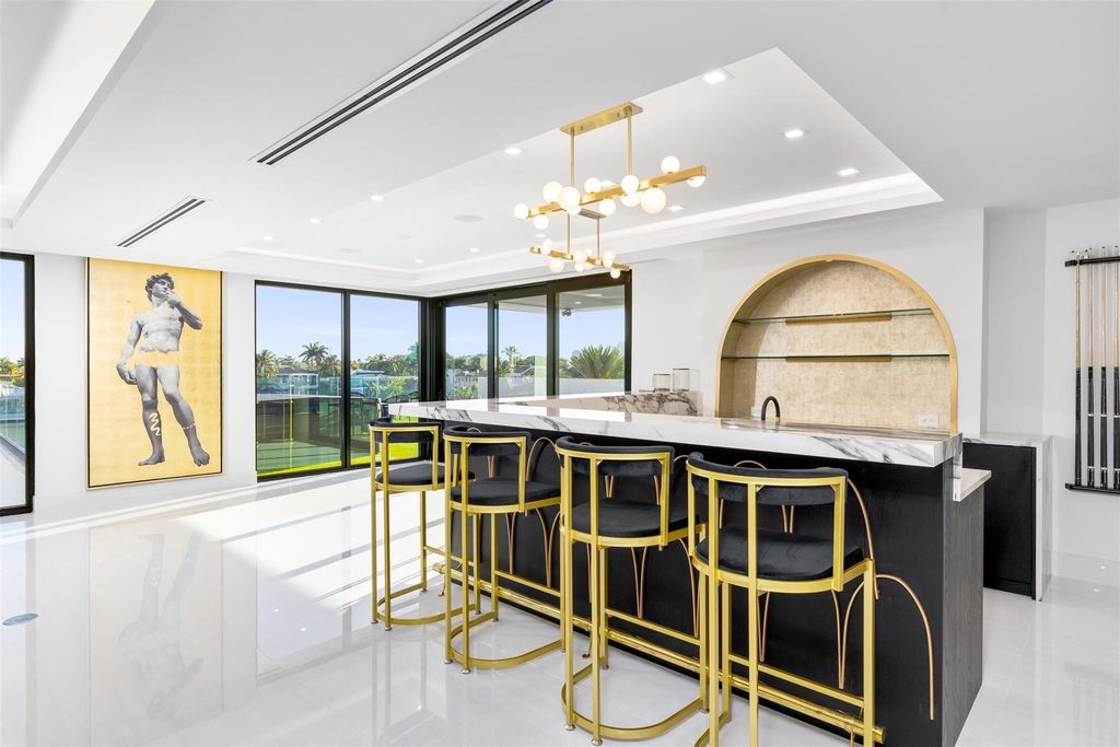 501 Middle River Drive Home in Fort Lauderdale, Florida. Embrace waterfront luxury living in this newly constructed estate by Crest Group & Bruce Celenski. Featuring 150' of unobstructed Intracoastal views.