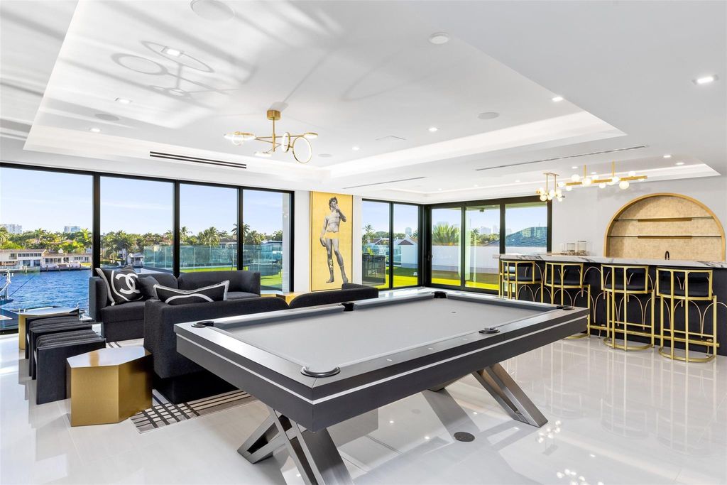 501 Middle River Drive Home in Fort Lauderdale, Florida. Embrace waterfront luxury living in this newly constructed estate by Crest Group & Bruce Celenski. Featuring 150' of unobstructed Intracoastal views.