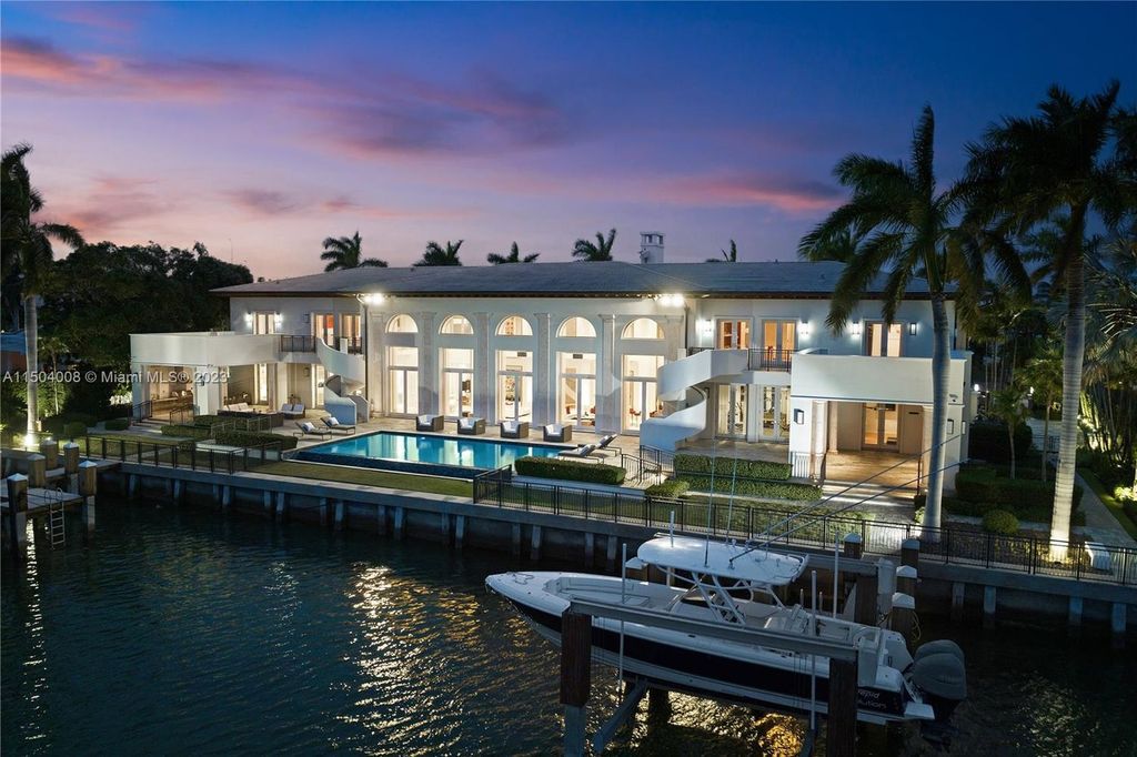 Luxurious $27 Million Miami Beach Waterfront Estate with Over 14,000 SF of Living Space and Premium Amenities