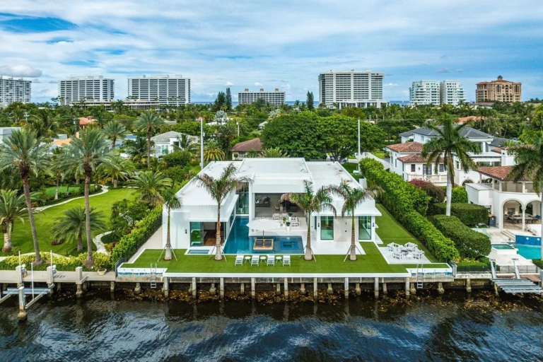Discover Luxurious Waterfront Living in This $11.5 Million Modern Residence in Boca Raton