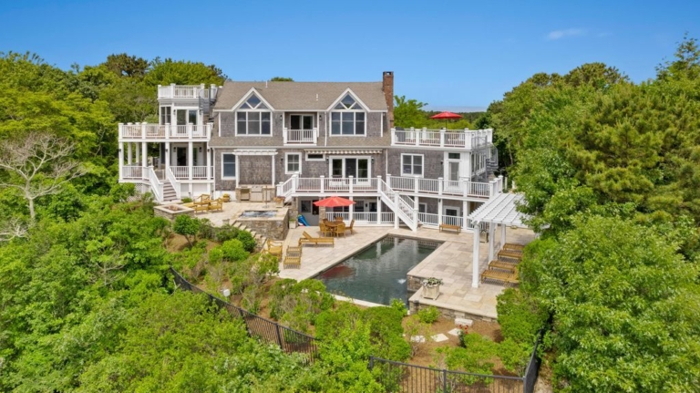 Expansive Cape-Style Home with Breathtaking Townscape and Nature Preserve Views Listed for $4.7M in Massachusetts