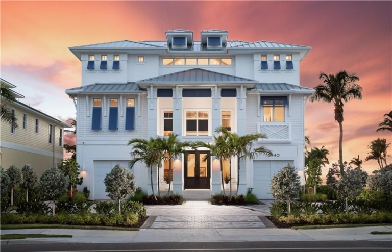 Luxurious $11.9 Million Direct Beachfront Masterpiece on Fort Myers Beach with Unparalleled Gulf Views