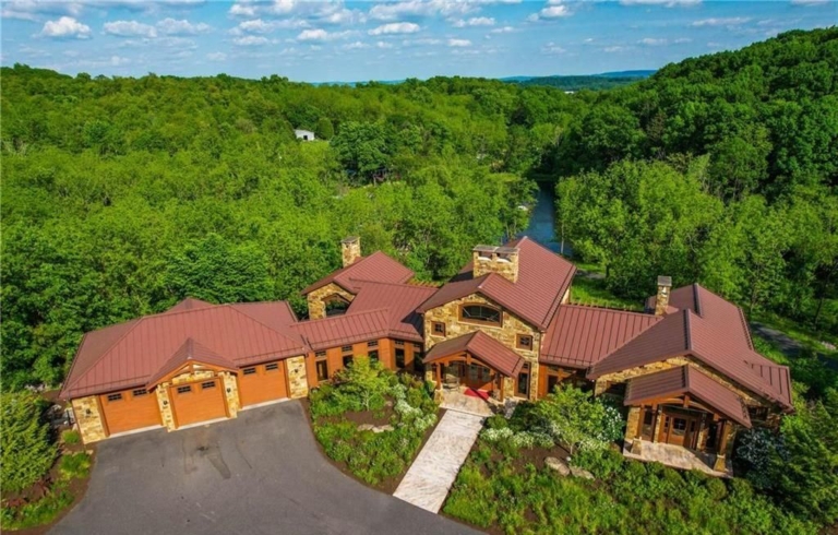 Magnificent Rustic Colorado-Style Home in Pennsylvania with Rolling Hills and Woodlands Listed for $4.995 Million