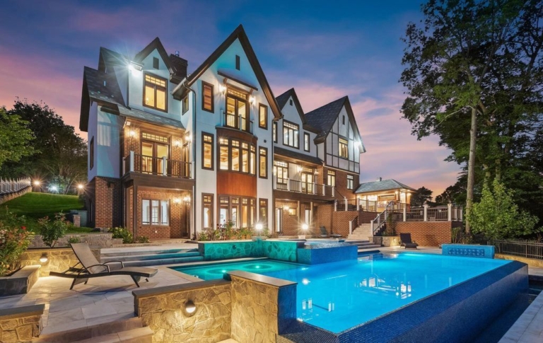 Spectacular New Tudor Estate with Golf Course Vistas Hits the Market for $7.99 Million in Maryland