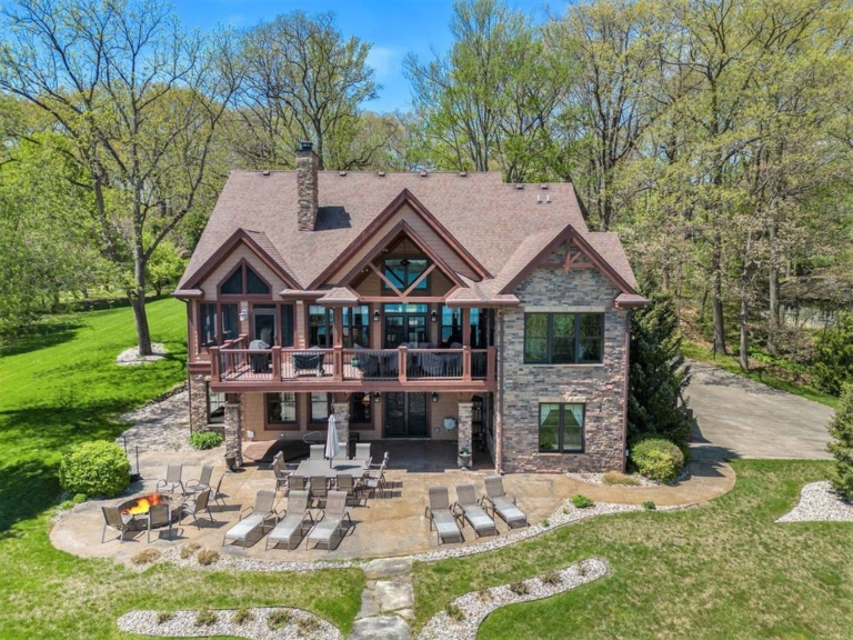 Stunning Indian Lakefront Estate in Michigan Listed for $3.95 Million Offers Unparalleled Comfort and Convenience