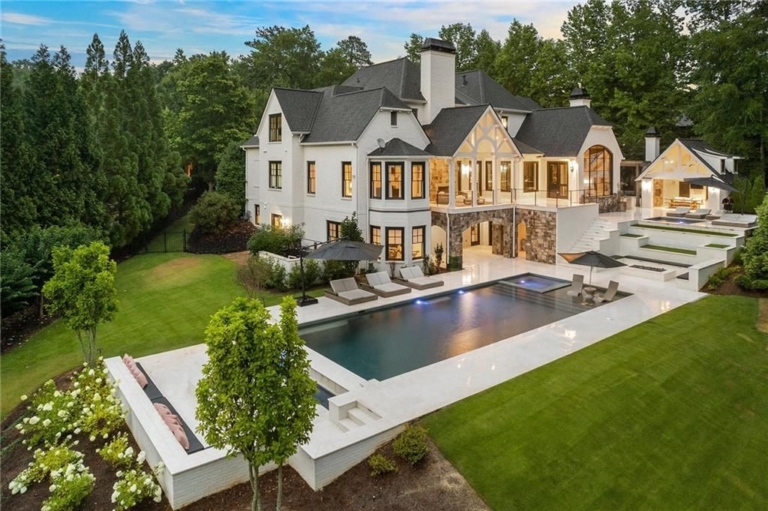 Dream Home in Georgia with Extraordinary Finishes and Unrivaled Outdoor Living Spaces Listed at $3,495,000