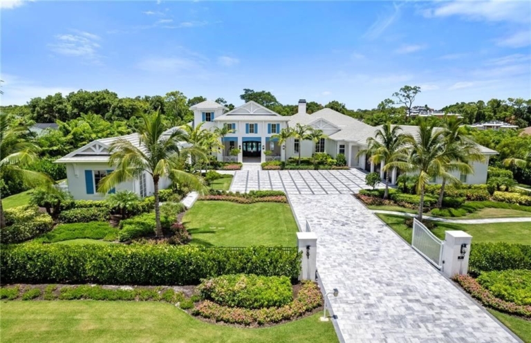 Exquisite $15 Million Luxury Estate with Guest House and Pool at 87 East Avenue, Naples