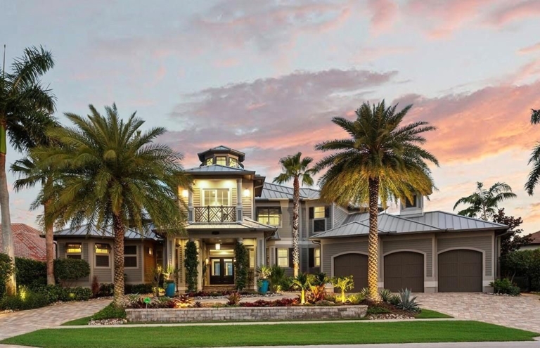Luxurious $10.9 Million South Florida Home in Marco Island with Stunning Bay Views and High-End Amenities for Sale