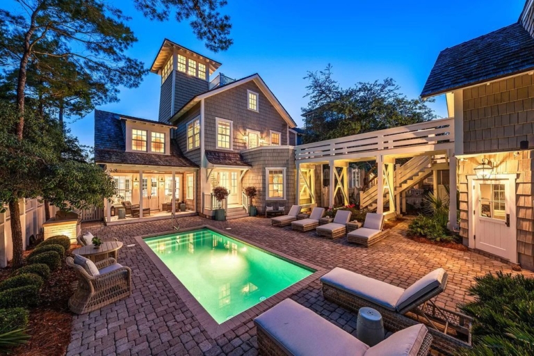 Luxurious $9.3M Nantucket-Style Home in Inlet Beach by Renowned Architect Peter Block