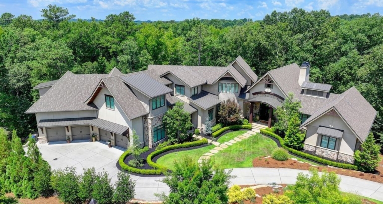 Masterfully Designed Georgia Home on 4.33-Acre Private Cul-de-Sac Lot for $5.375 Million