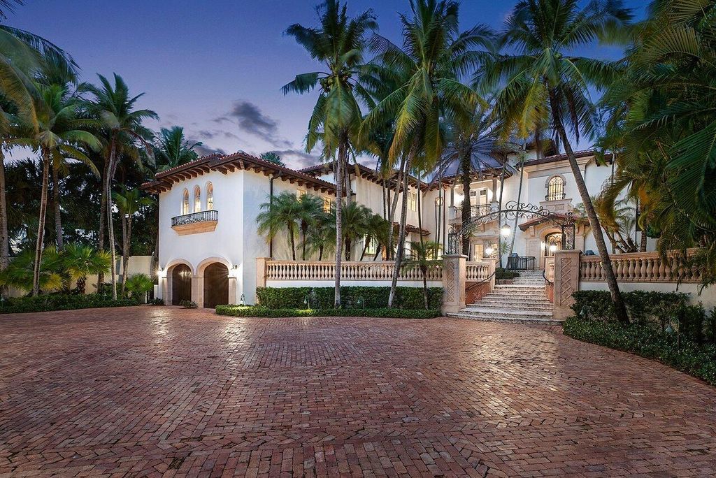 This exquisite estate, built by renowned Dan Swanson, offers breathtaking views of South Florida's coastline.