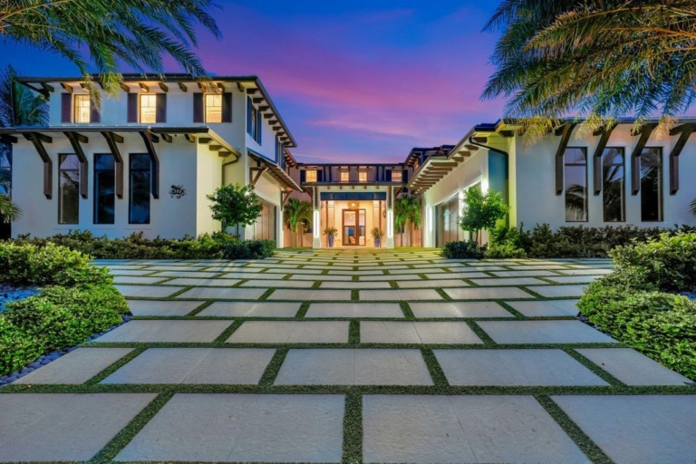 Spectacular $40 Million Waterfront Masterpiece with Luxurious Amenities in Jupiter Inlet Colony