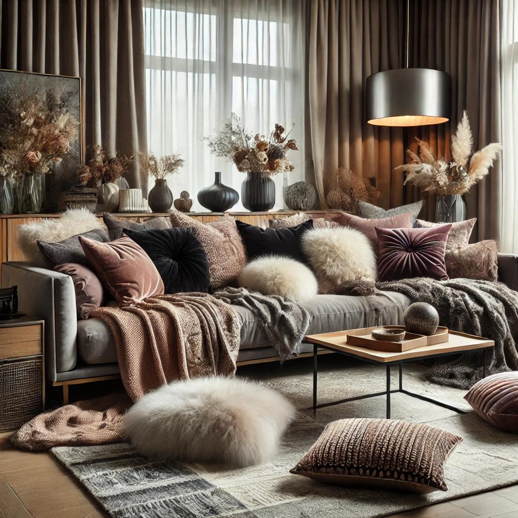 Adding soft furnishings like plush rugs, cushions, and throws can instantly make your living room more comfortable. These elements contribute to a warm and inviting atmosphere.