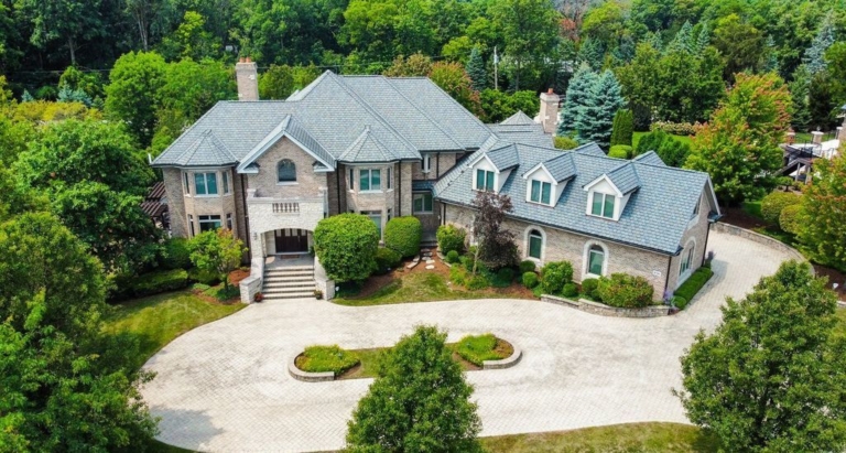 Beautifully Designed Brick and Stone Estate with Open Concept and Premium Finishes in Illinois for $4,249,000