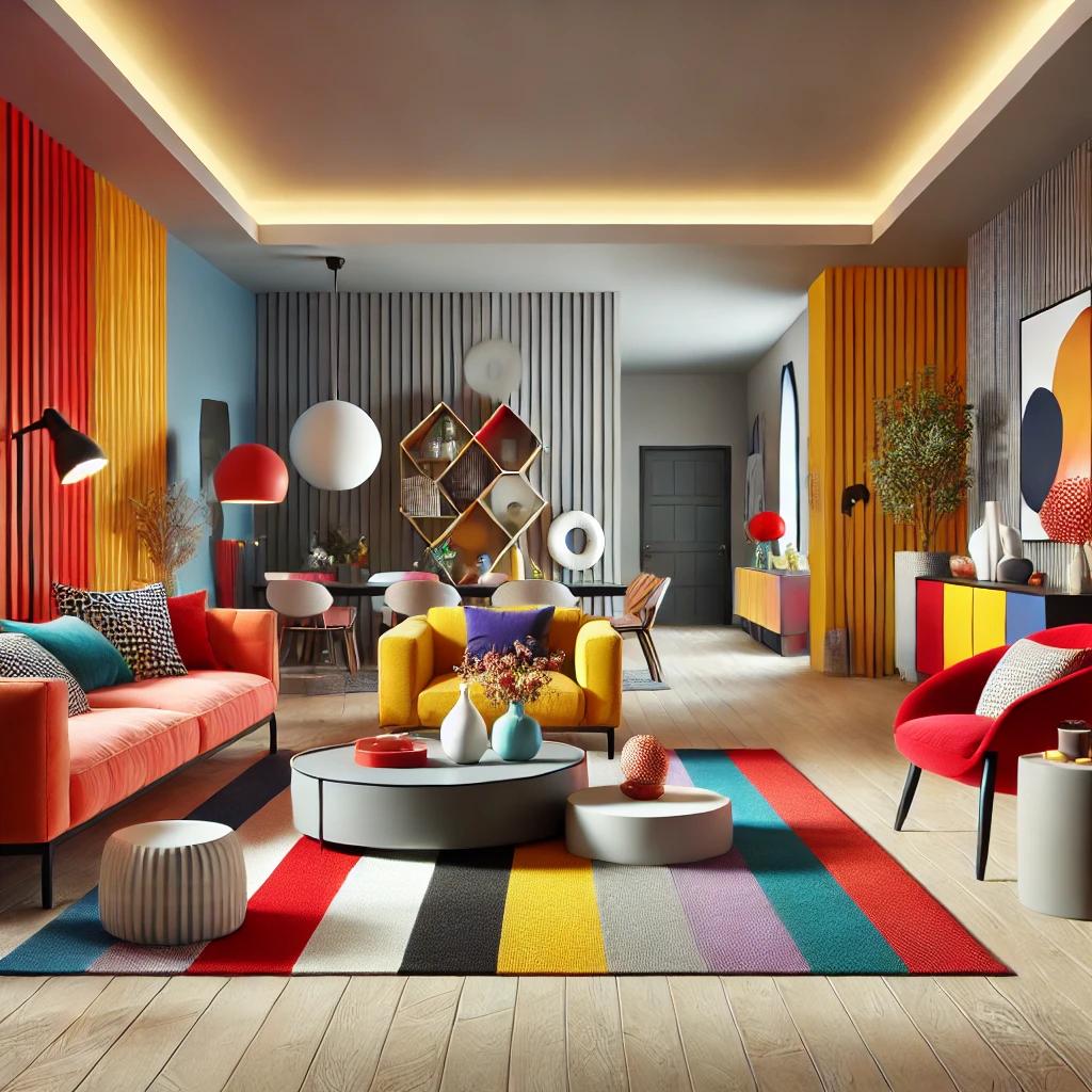 Bold Color Accents Bold color accents are making a comeback, adding vibrancy and energy to home interiors.