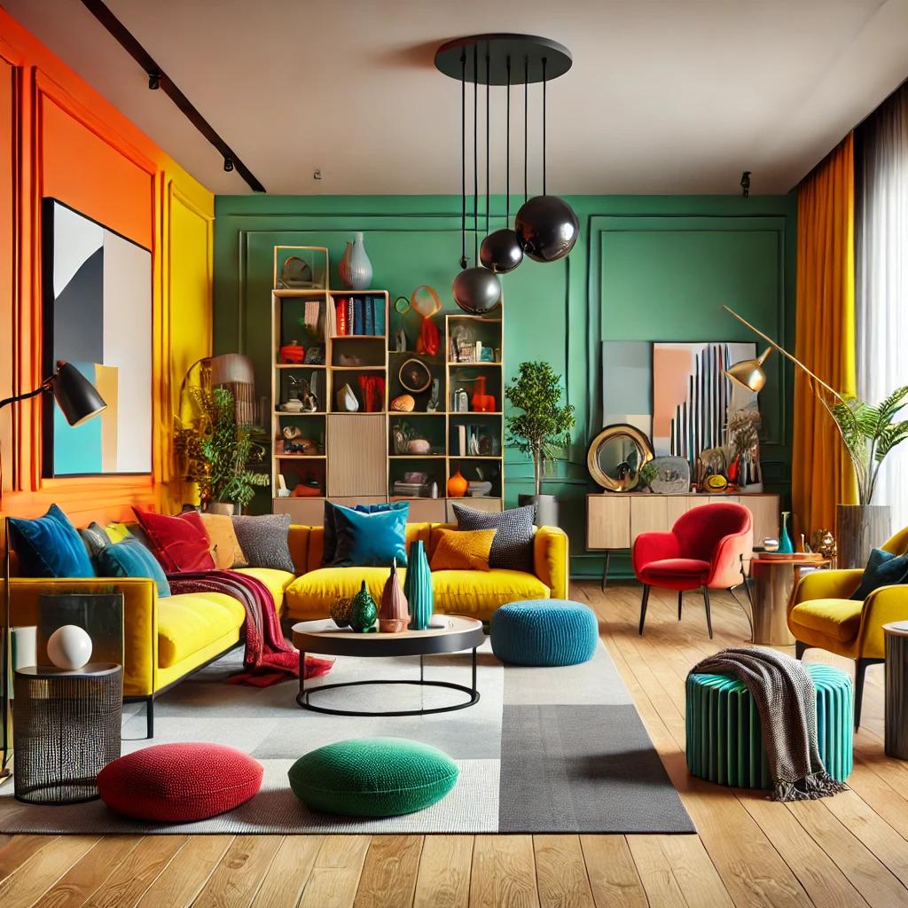 Bold and vibrant colors are making a comeback in 2024, adding energy and personality to home interiors.