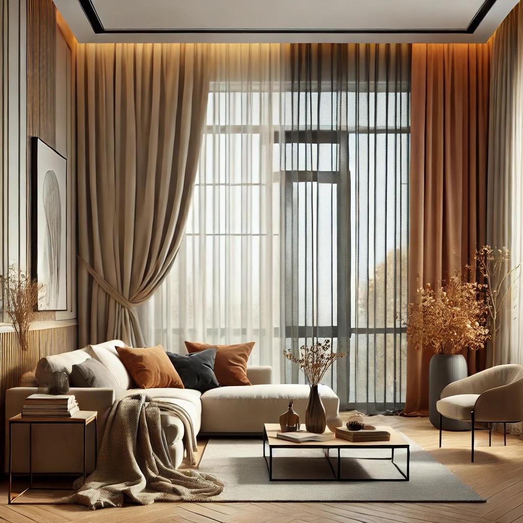 Curtains can enhance the coziness of your living room by adding warmth and privacy. They also contribute to the overall decor.