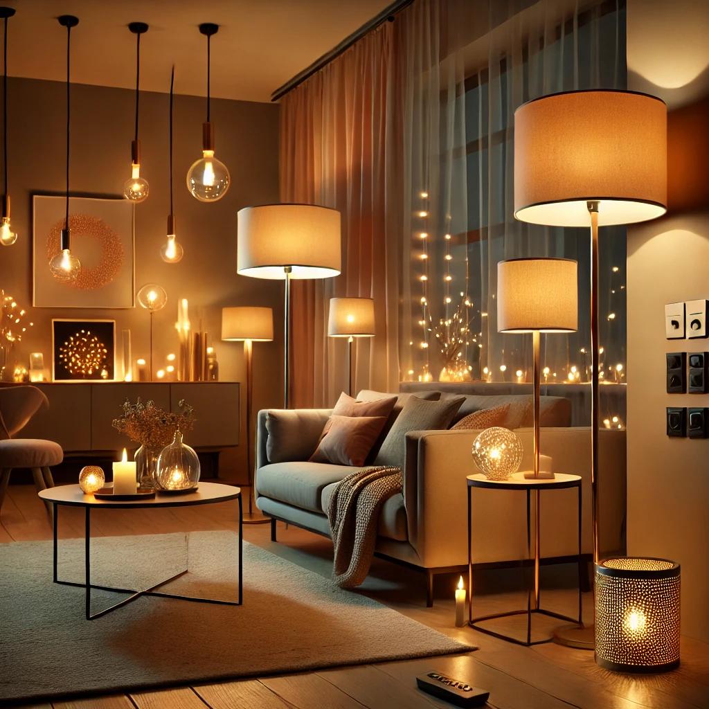 Lighting plays a crucial role in creating a cozy atmosphere. Soft, warm lighting can make your living room feel more inviting.