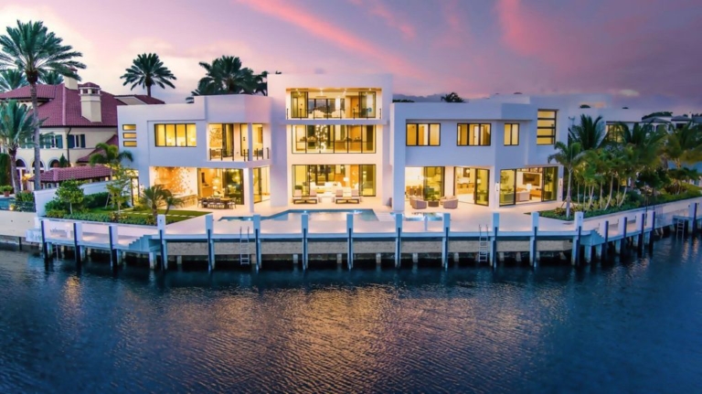 Luxurious $32.5 Million Malibu-Inspired Sanctuary Point Estate with 170 Feet of Waterfront in Boca Raton