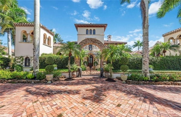 Luxurious Italian-Inspired Villa with Golf and Lake Views in Naples for $10 Million