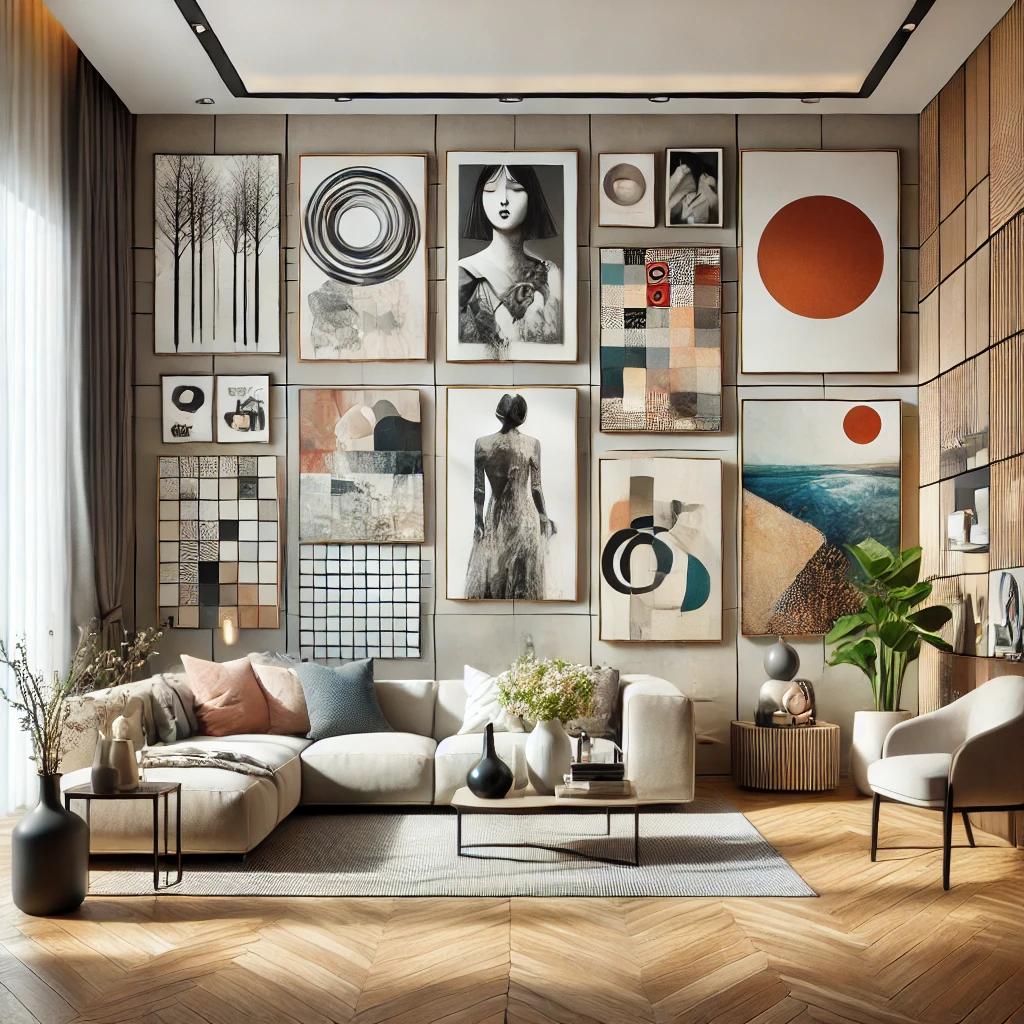 The style of art you choose should complement your overall decor and personal taste.