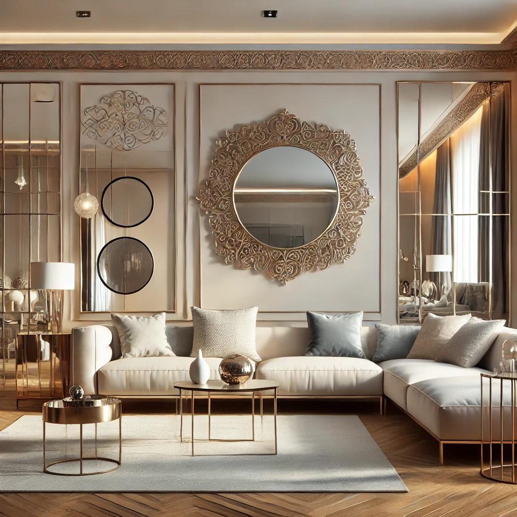 Mirrors can make your living room appear larger and brighter by reflecting light.