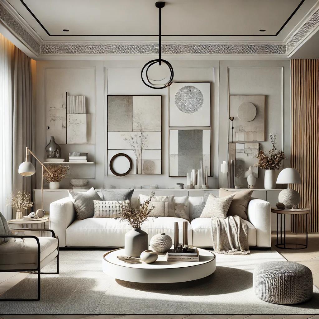 Neutral colors create a calm and sophisticated atmosphere, which is a key characteristic of modern design.