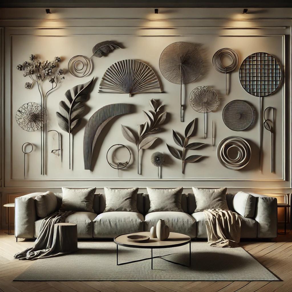 Wall sculptures add dimension and interest to your living room walls.